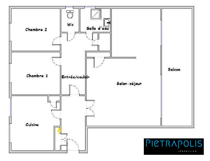 Appartement - 75 m² - 3 pièces