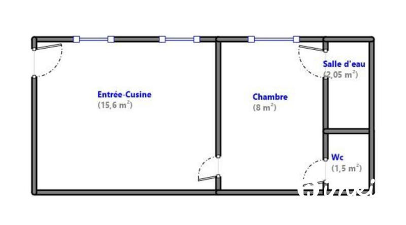 Appartement - 28 m² - 2 pièces
