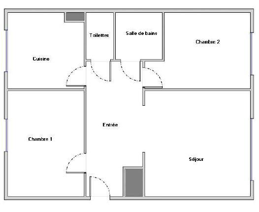 Appartement - 54 m² - 3 pièces