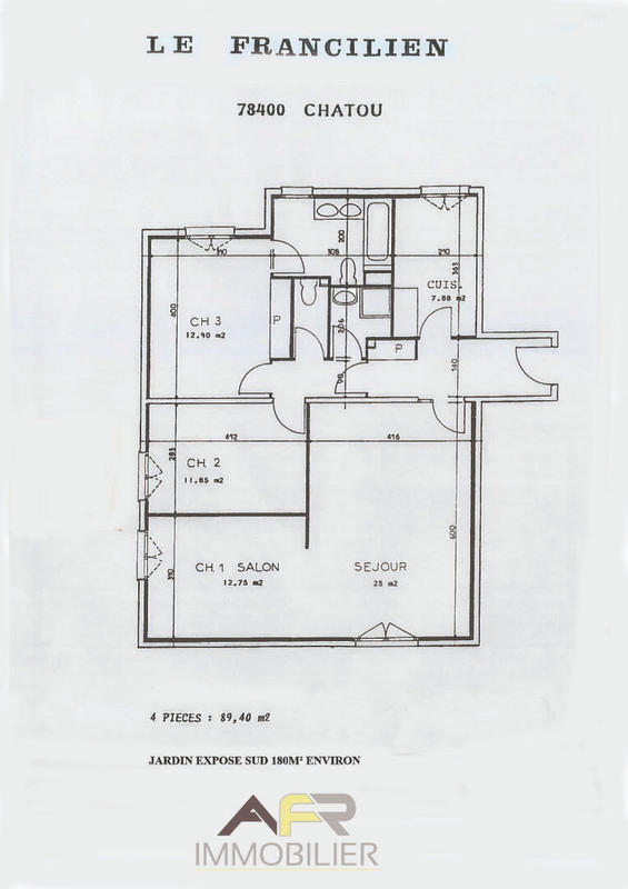 Appartement - 89 m² - 4 pièces
