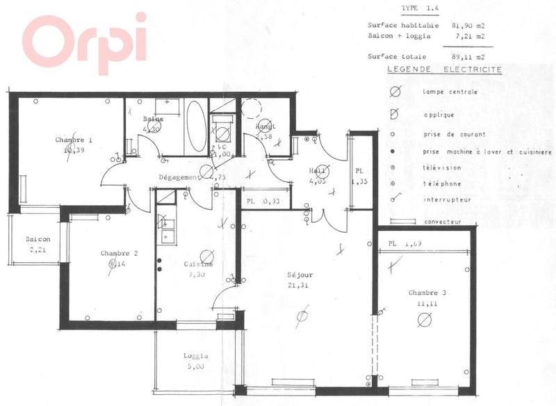 Appartement - 81 m² - 3 pièces