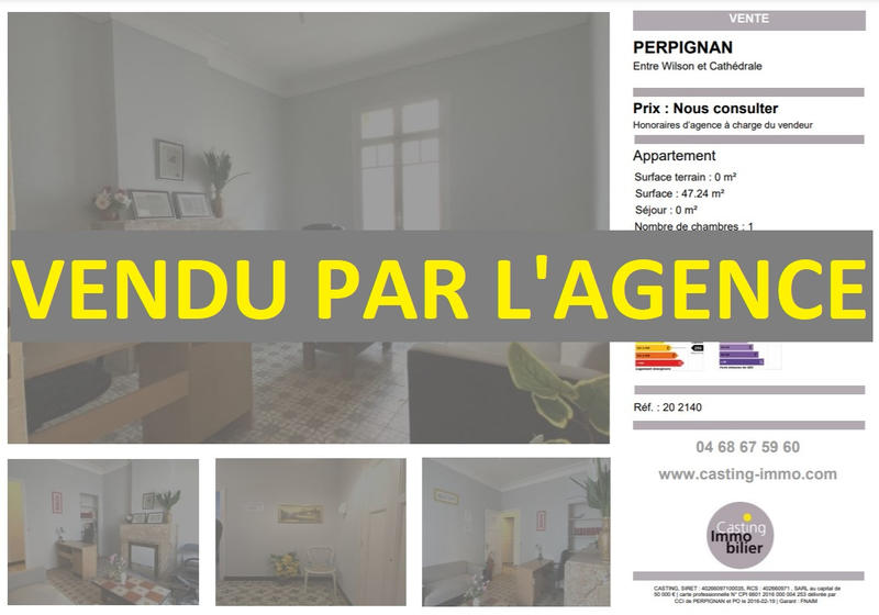 Appartement - 47 m² - 2 pièces