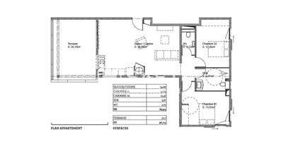 Appartement - 69 m² - 3 pièces