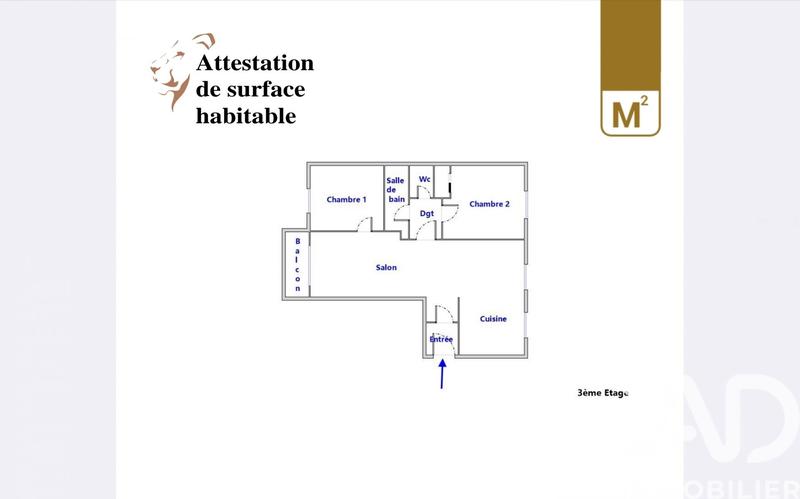 Appartement - 74 m² - 3 pièces