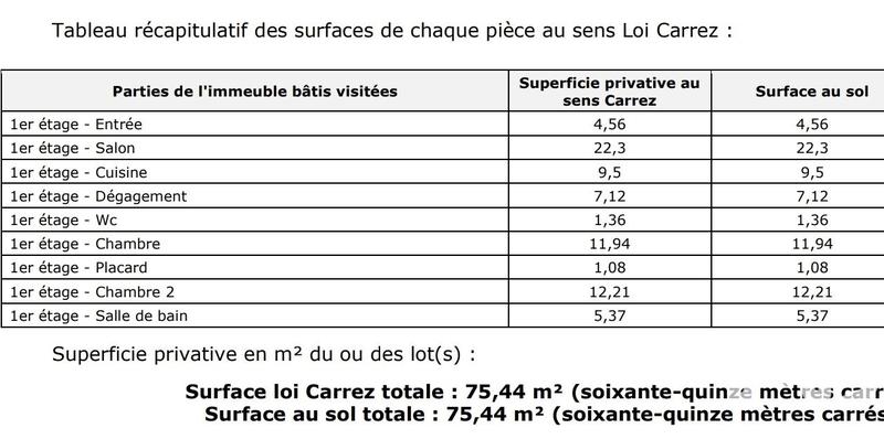 Appartement - 75 m² - 3 pièces