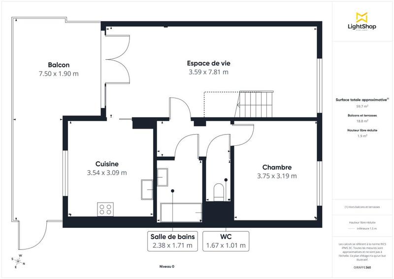 Appartement - 95 m² - 4 pièces