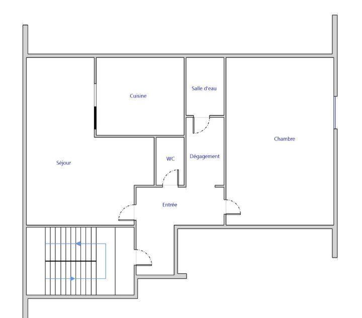 Appartement - 43 m² - 2 pièces