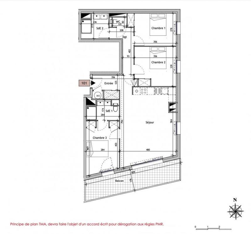 Appartement - 84 m² - 4 pièces