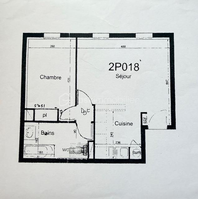 Appartement - 43 m² - 2 pièces