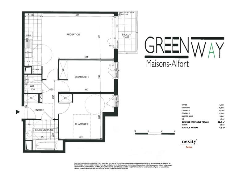 Appartement - 63 m² - 3 pièces