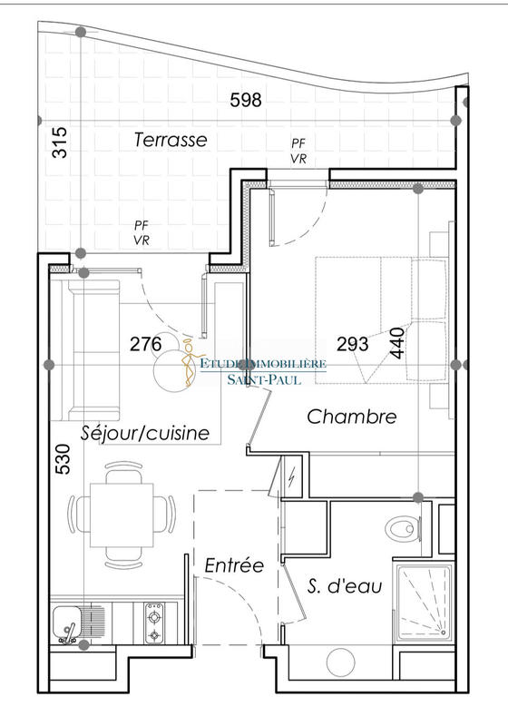 Appartement - 35 m² - 2 pièces