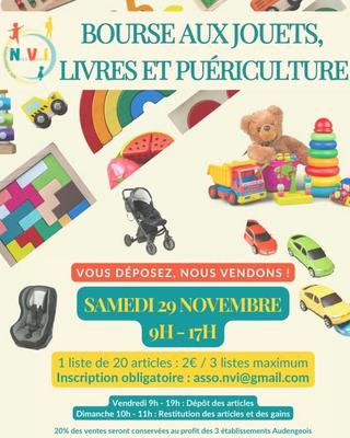 Bourse aux jouets, livres et puériculture de l'association Nous, Vous, ils