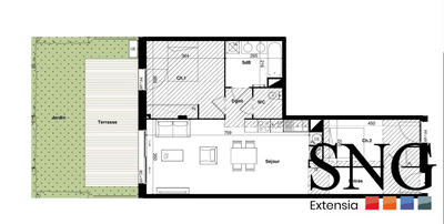 Appartement - 66 m² - 3 pièces