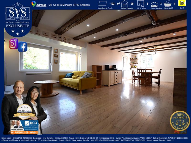 Maison - 96 m² - 5 pièces