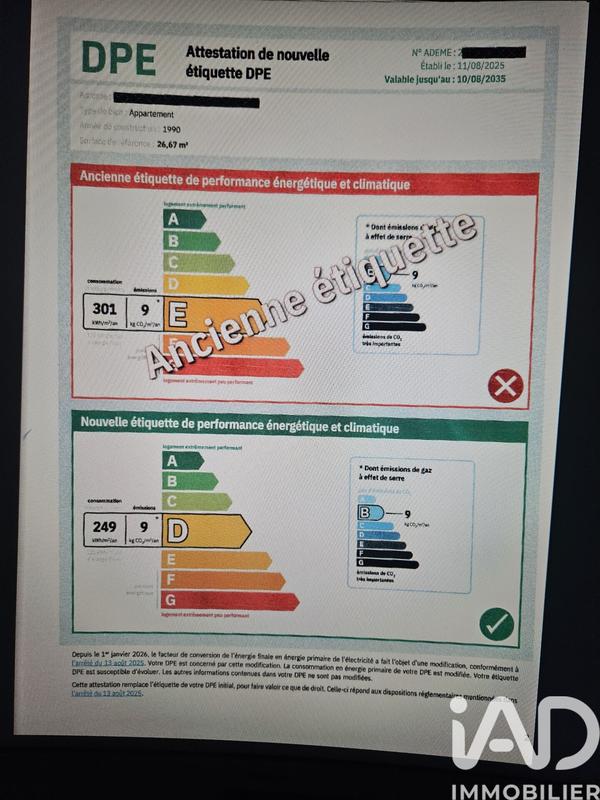 Appartement - 27 m² - 1 pièce