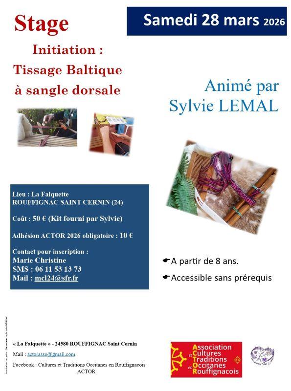 Stage - Initiation au tissage baltique à sangle dorsale
