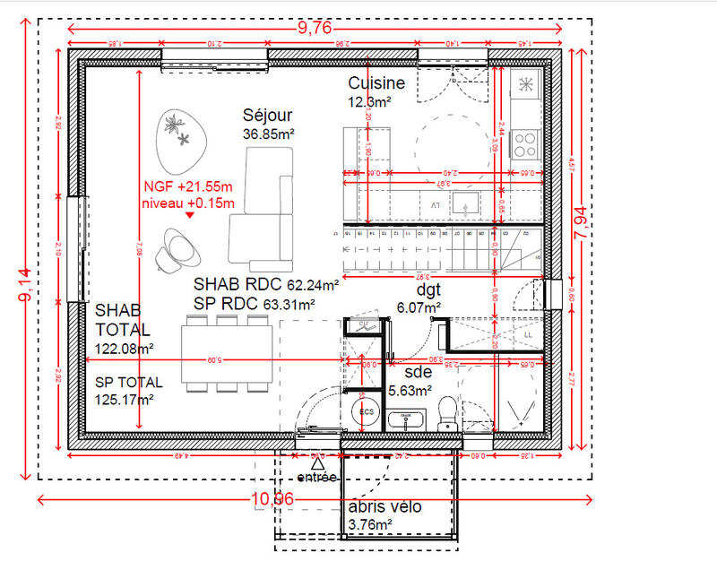 Maison - 125 m² - 5 pièces