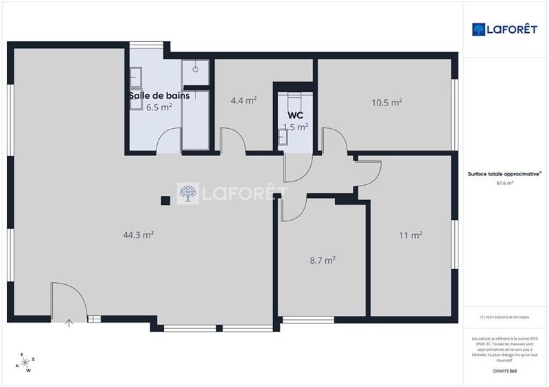 Appartement - 91 m² - 4 pièces