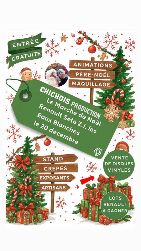 Vente de disques vinyles – chichois production – marché de noël – sète