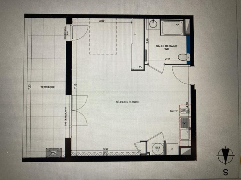 Appartement - 43 m² - 1 pièce