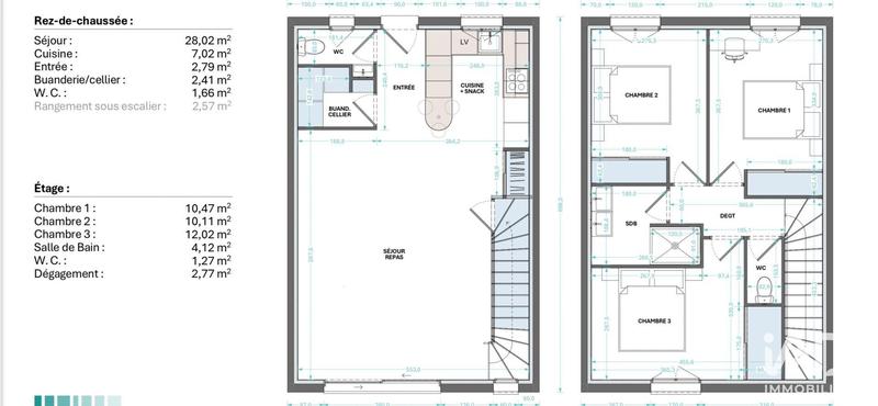 Maison - 84 m² - 4 pièces