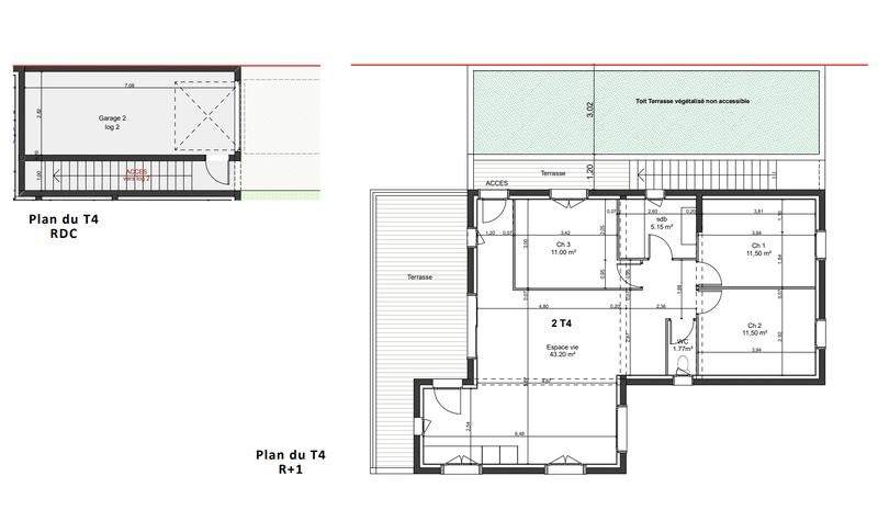 Appartement - 84 m² - 4 pièces