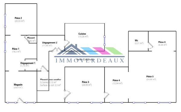 Local commercial - 166 m² - 6 pièces
