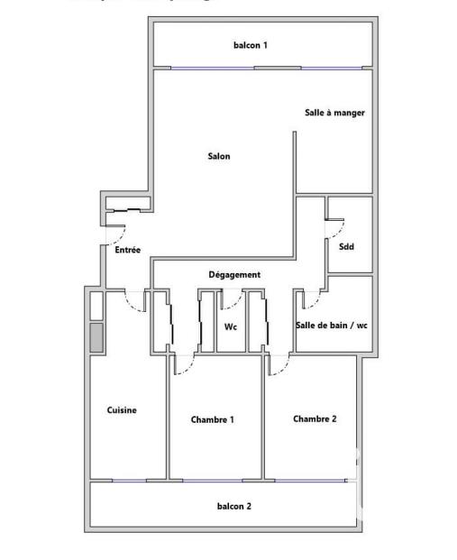 Appartement - 97 m² - 4 pièces