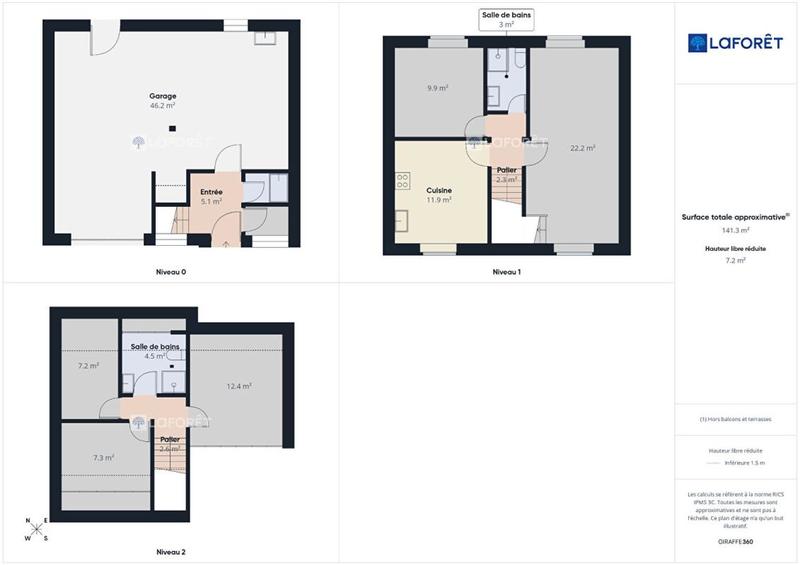 Maison - 80 m² - 3 pièces