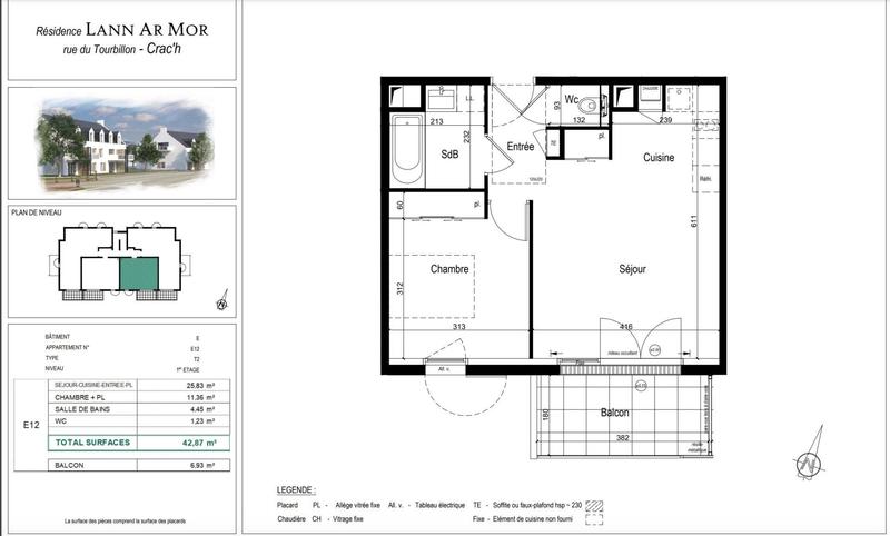 Appartement - 42 m² - 2 pièces