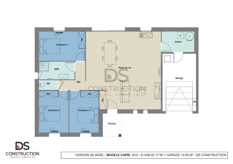 Maison - 92 m² - 5 pièces