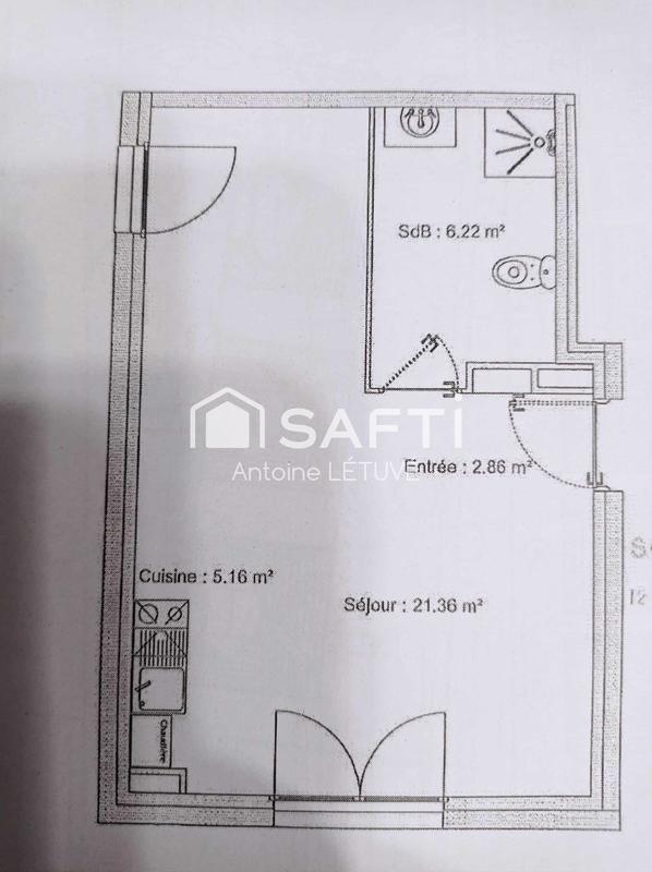Appartement - 35 m² - 1 pièce