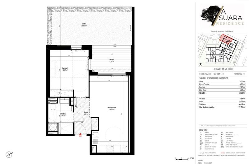 Appartement - 42 m² - 2 pièces