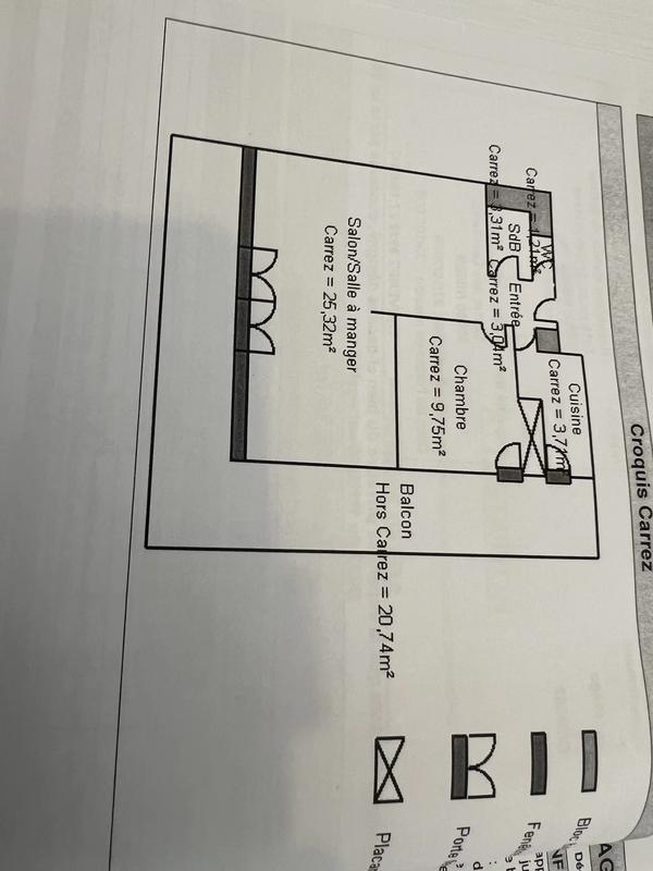 Appartement - 46 m² - 3 pièces