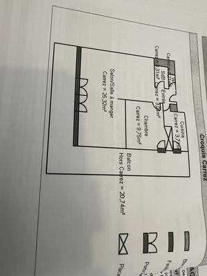 Appartement - 46 m² - 3 pièces