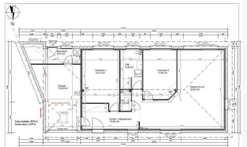 Villa - 80 m² - 3 pièces