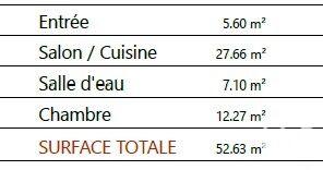 Appartement - 53 m² - 2 pièces