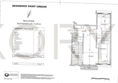 Appartement - 71 m² - 3 pièces