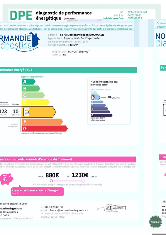 Appartement - 42 m² - 3 pièces
