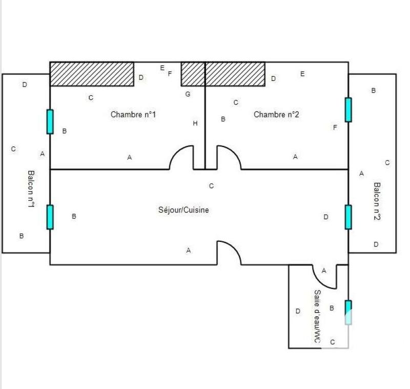 Appartement - 30 m² - 3 pièces