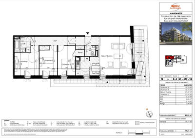Appartement - 85 m² - 4 pièces
