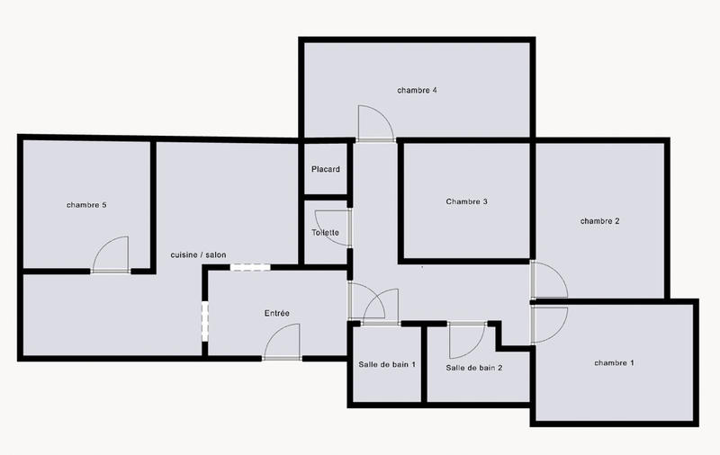 Chambre - 23 m² - 6 pièces