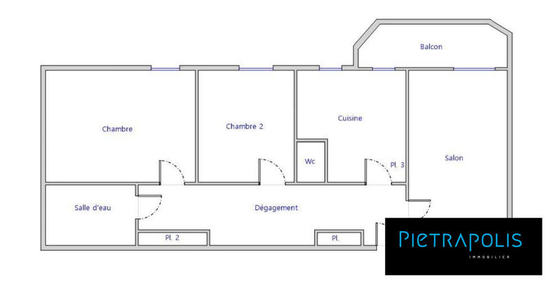Appartement - 68 m² - 3 pièces