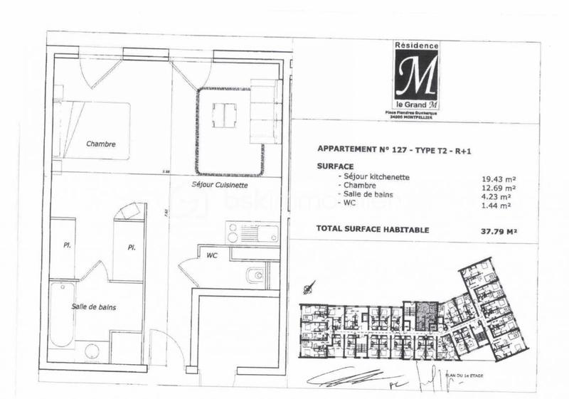 Appartement - 37 m² - 1 pièce