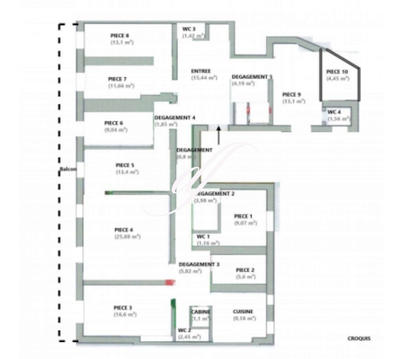 Local commercial - 178 m² - 9 pièces