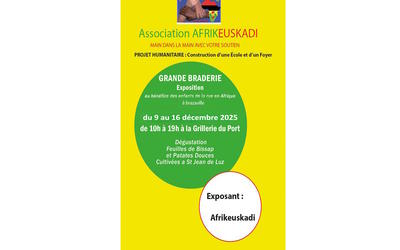 Grande braderie et exposition de l’Association Afrikeuskadi