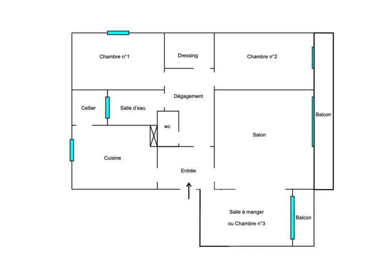 Appartement - 73 m² - 4 pièces