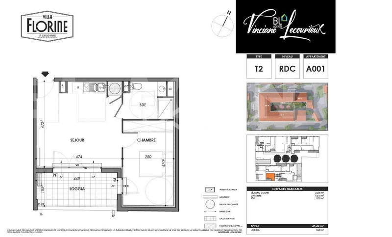 Appartement - 39 m² - 2 pièces