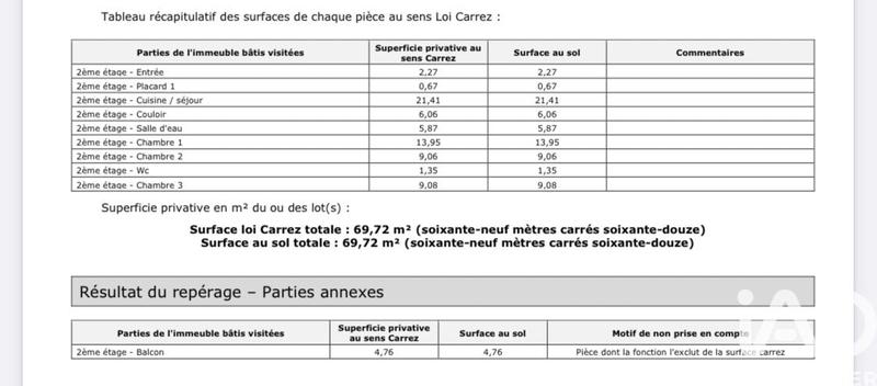 Appartement - 70 m² - 4 pièces