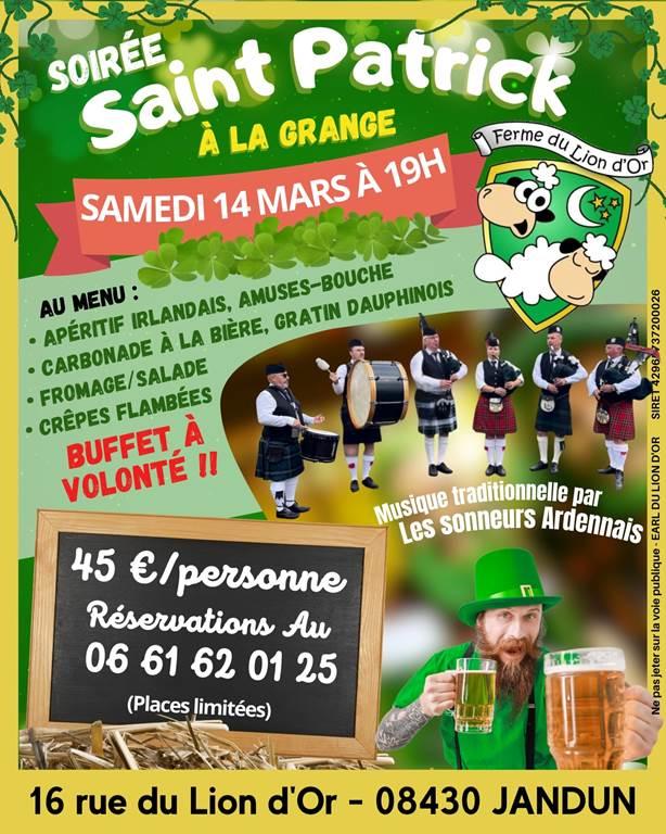 Soirée Saint Patrick à la Grange